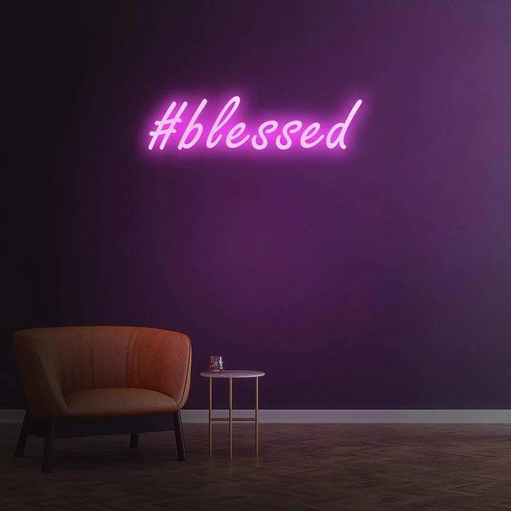 #BLESSED NEON SIGN-Neonsigns-45 x 90 cm-Pink-Neon Brothers