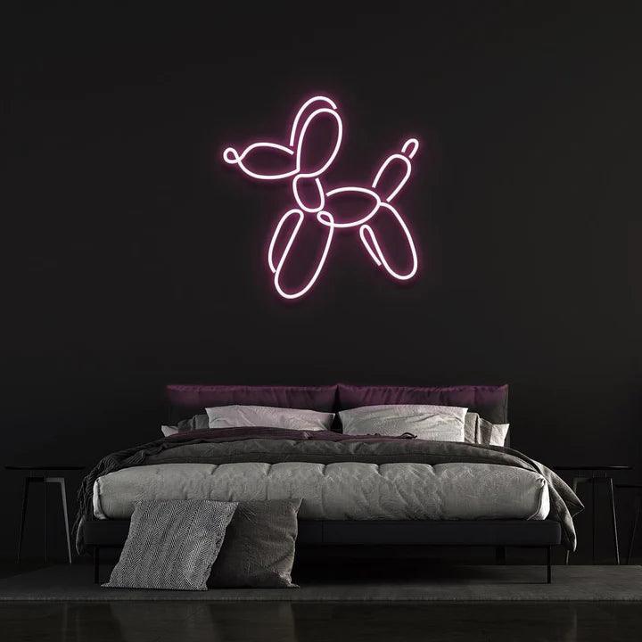 DOG BALLOON BY JEFF KOONS - LED NEON SIGN-Neonsigns-45 x 90 cm-Pink-Neon Brothers