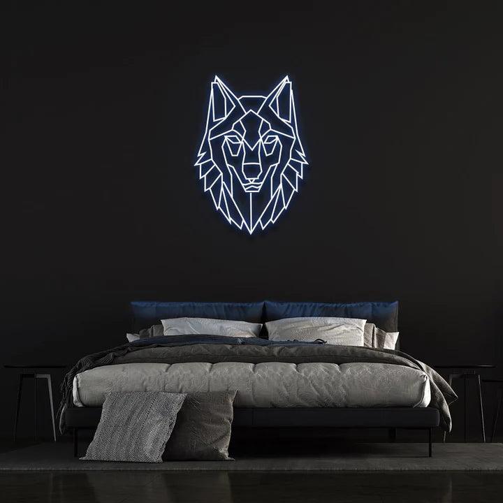 GEO WOLF - NEON SIGN-Neonsigns-45 x 105 cm-Blue-Neon Brothers