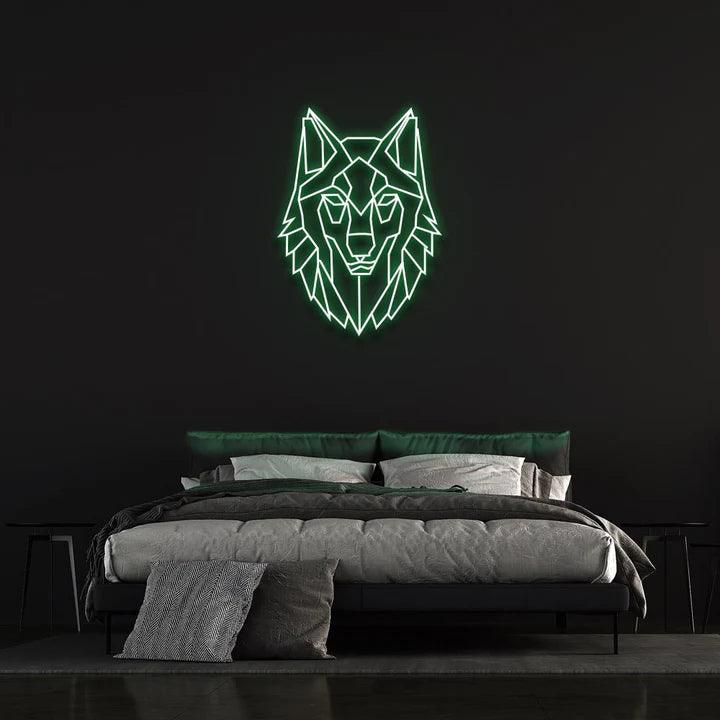 GEO WOLF - NEON SIGN-Neonsigns-45 x 105 cm-Green-Neon Brothers