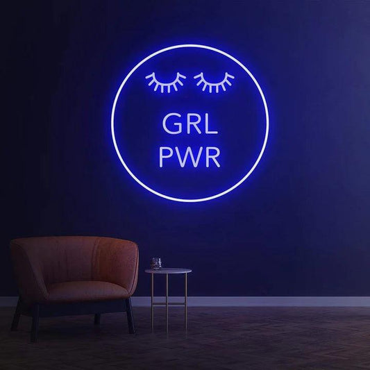 Girl Power - LED Neon Sign-Neonsigns-45 x 90 cm-Blue-Neon Brothers