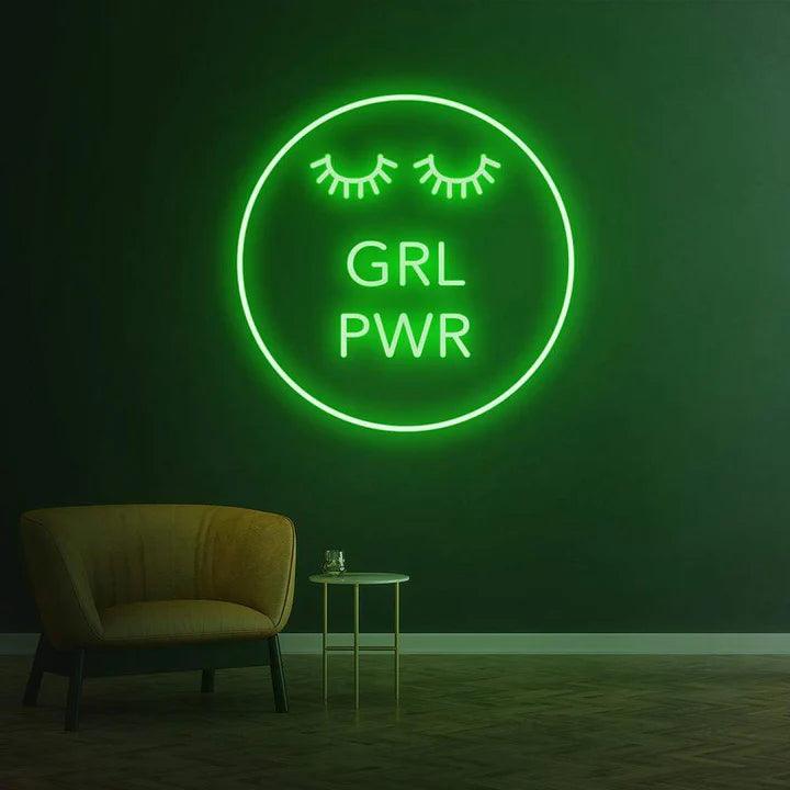 Girl Power - LED Neon Sign-Neonsigns-45 x 90 cm-Green-Neon Brothers