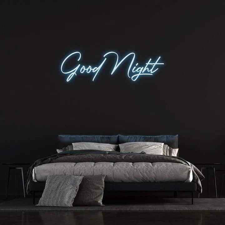 GOOD NIGHT - LED NEON SIGN-Neonsigns-45 x 90 cm-Blue-Neon Brothers