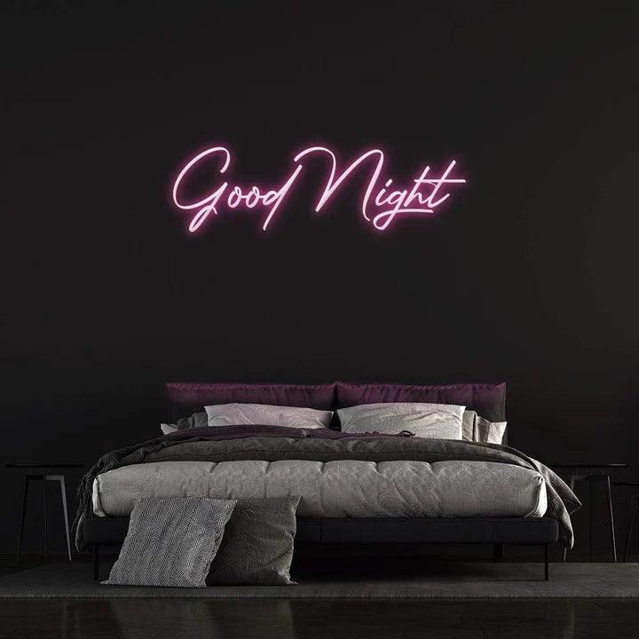 GOOD NIGHT - LED NEON SIGN-Neonsigns-45 x 90 cm-Pink-Neon Brothers