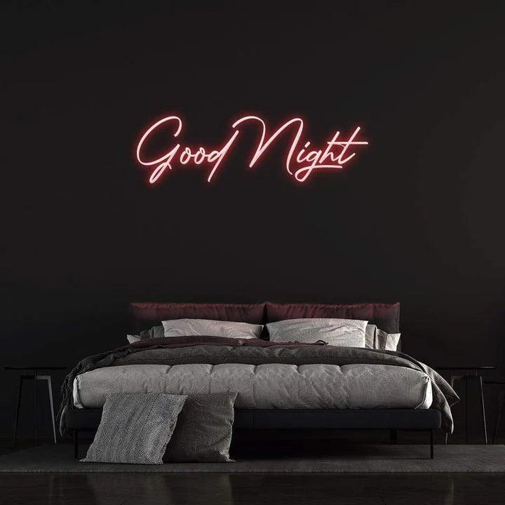 GOOD NIGHT - LED NEON SIGN-Neonsigns-45 x 90 cm-Red-Neon Brothers