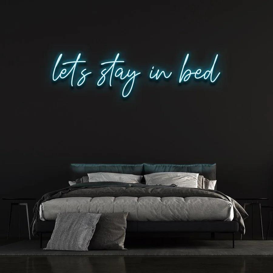 LET'S STAY IN BED NEON SIGN-Neonsigns-Ice Blue-45 x 90 cm-No-Neon Brothers