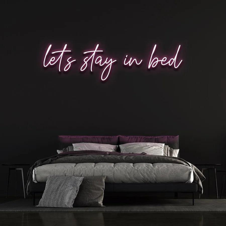 LET'S STAY IN BED NEON SIGN-Neonsigns-Pink-45 x 90 cm-No-Neon Brothers