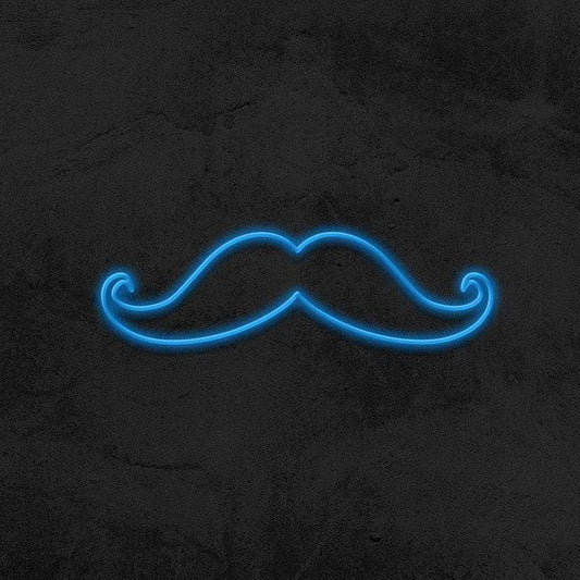 Mustache - LED Neon Sign-Neonsigns-60 x 120 cm-Blue-Neon Brothers