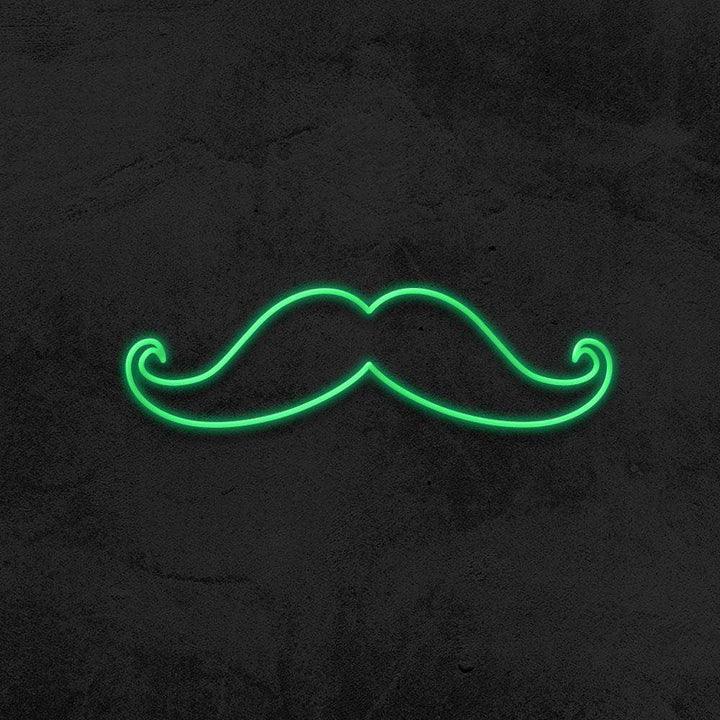 Mustache - LED Neon Sign-Neonsigns-60 x 120 cm-Green-Neon Brothers