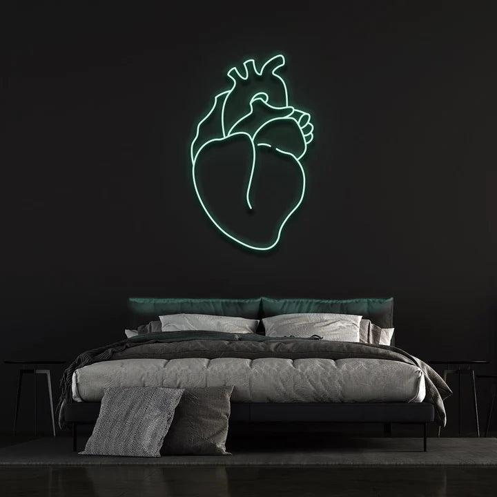 REAL HEART - LED NEON SIGN-Neonsigns-Teal-45 x 90 cm-Neon Brothers