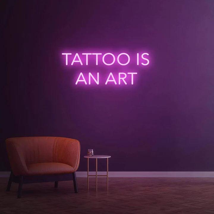 Tattoo is an art - LED Neon Sign-Neonsigns-45 x 105 cm-Pink-Neon Brothers