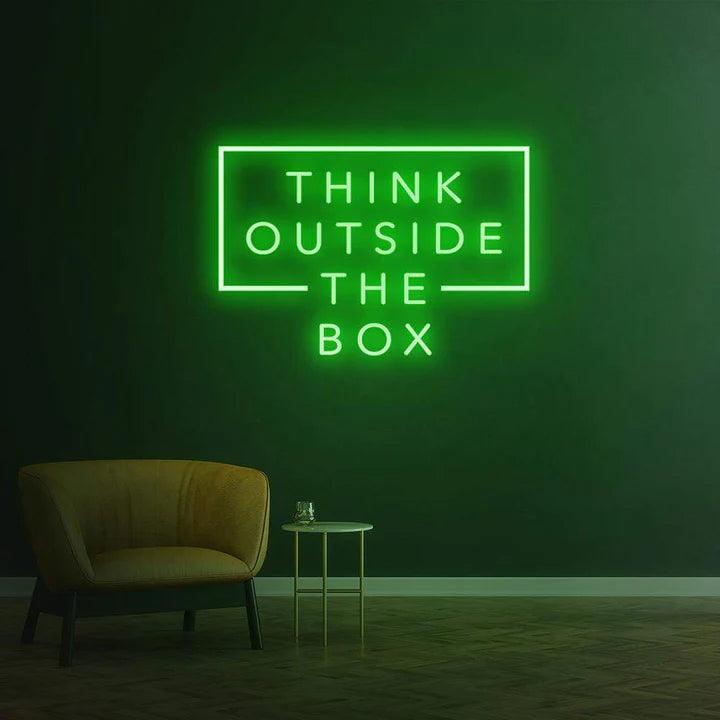 Think Outside the Box - LED Neon Sign-Neonsigns-45 x 90 cm-Green-Neon Brothers