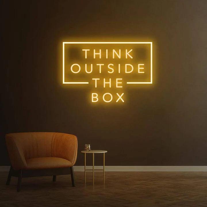 Think Outside the Box - LED Neon Sign-Neonsigns-45 x 90 cm-Orange-Neon Brothers