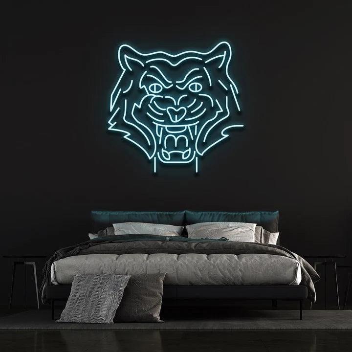 TIGER - LED NEON SIGN-Neonsigns-45 x 90 cm-Ice Blue-Neon Brothers