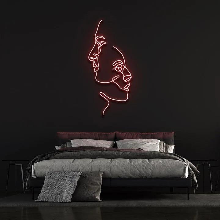 TWO FACES - LED NEON SIGN-Neonsigns-45 x 90 cm-Red-Neon Brothers